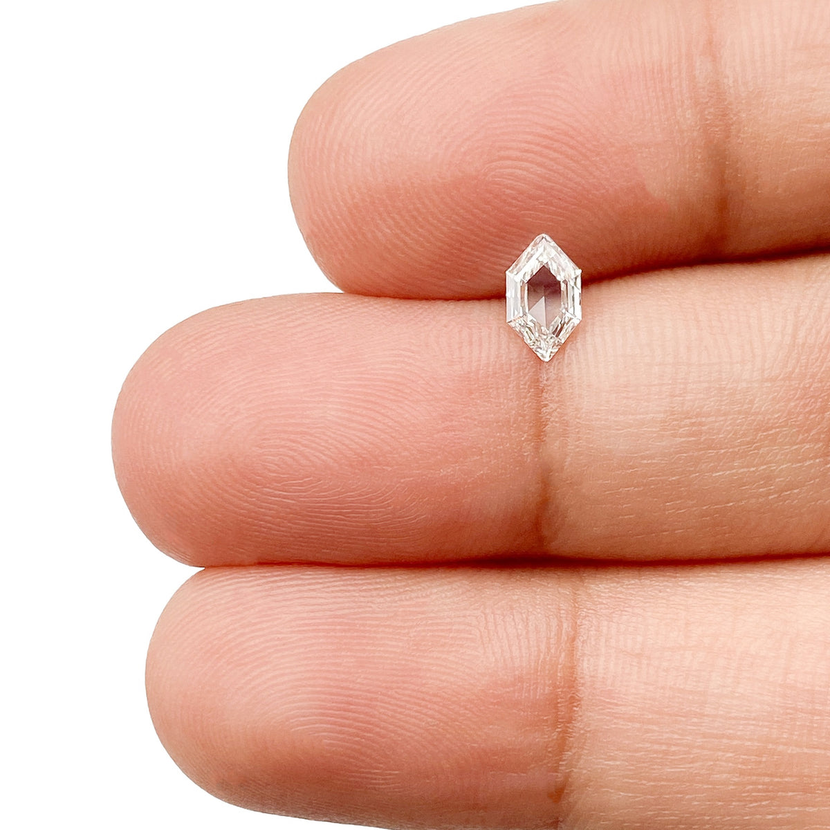 0.26ct | D/VVS2 Hexagon Shape Step Cut Diamond - Modern Rustic Diamond