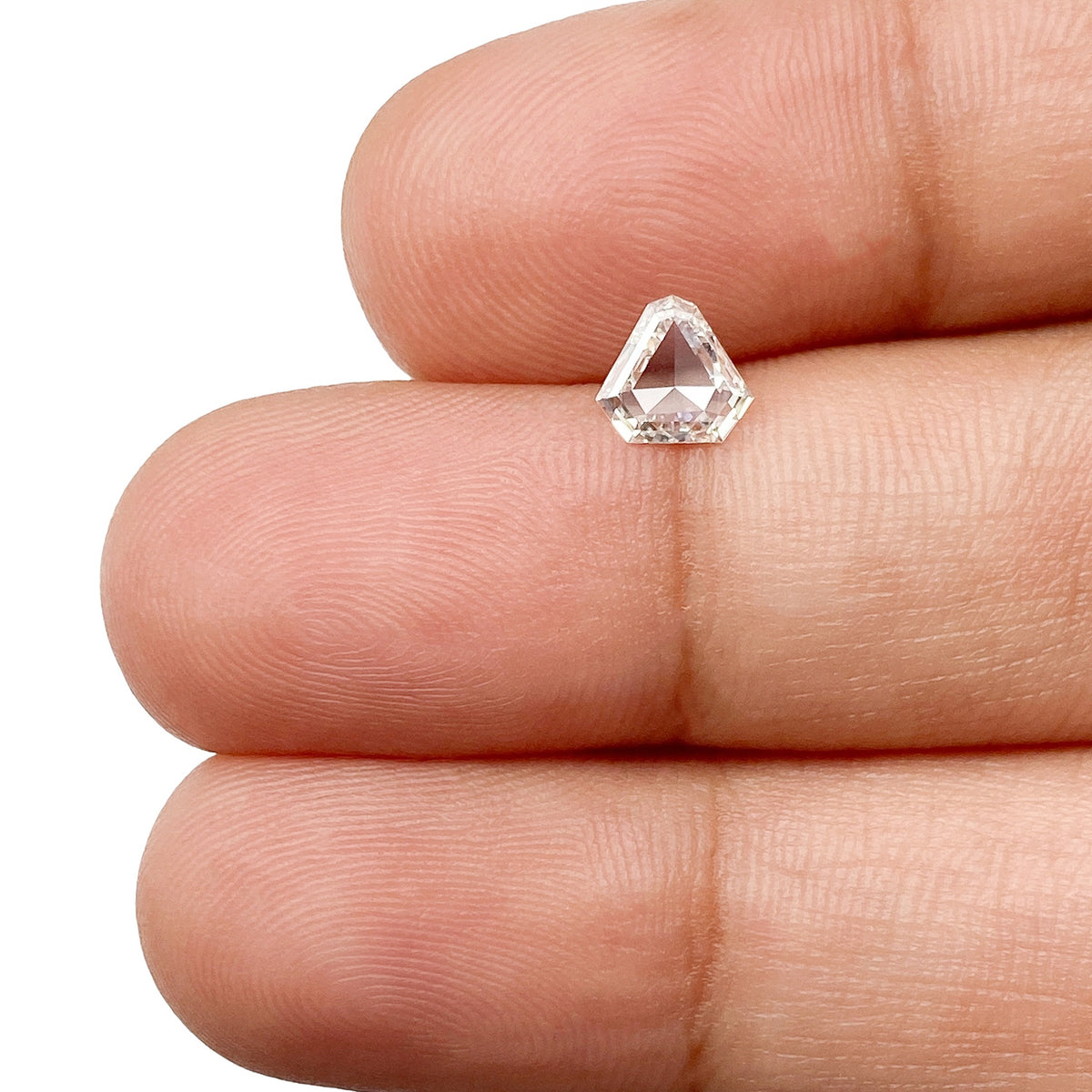 0.29ct | F/VVS2 Shield Shape Step Cut Diamond - Modern Rustic Diamond