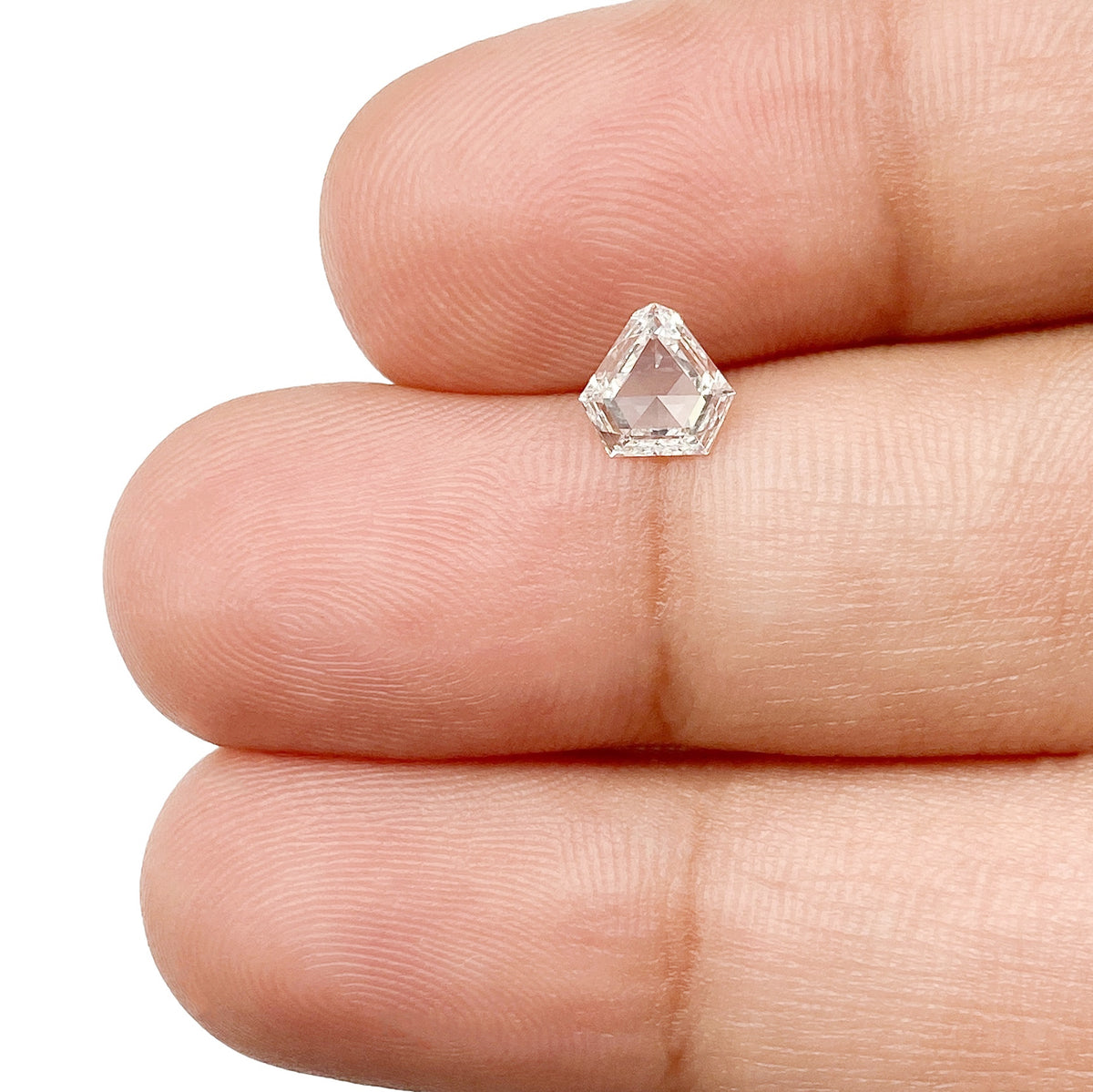 0.32ct | F/VS1 Shield Shape Step Cut Diamond - Modern Rustic Diamond