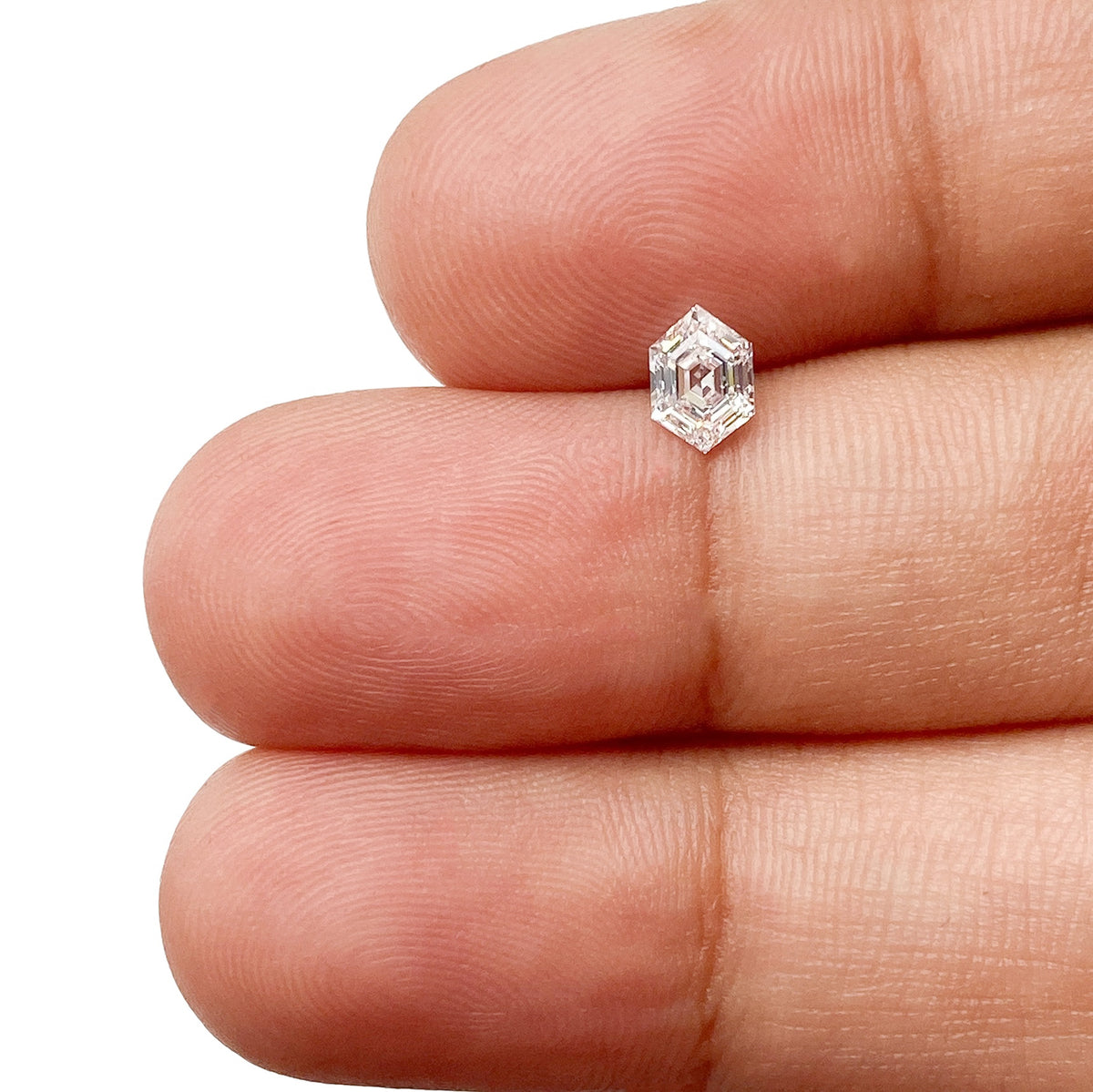 0.35ct | D/VS2 Hexagon Shape Step Cut Diamond - Modern Rustic Diamond