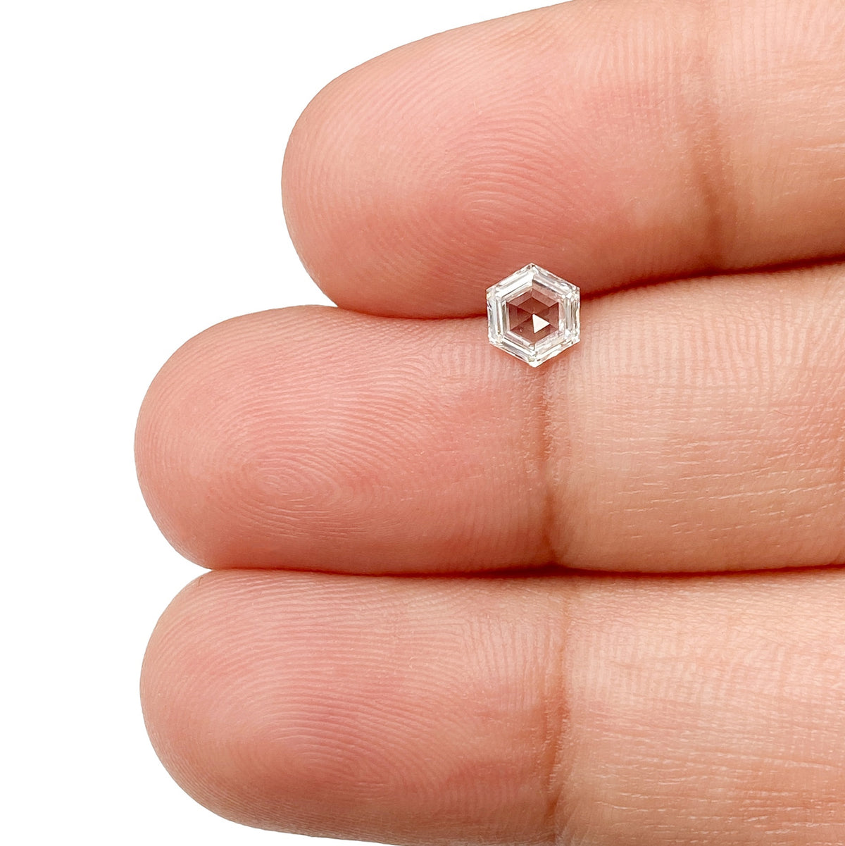 0.35ct | E/VVS2 Hexagon Shape Step Cut Diamond - Modern Rustic Diamond