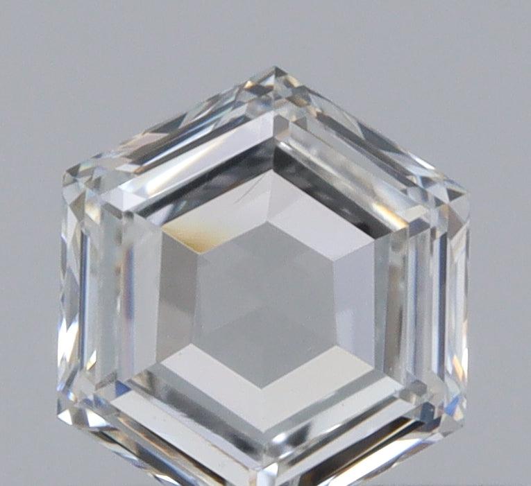 0.35ct | E/VVS2 Hexagon Shape Step Cut Diamond - Modern Rustic Diamond