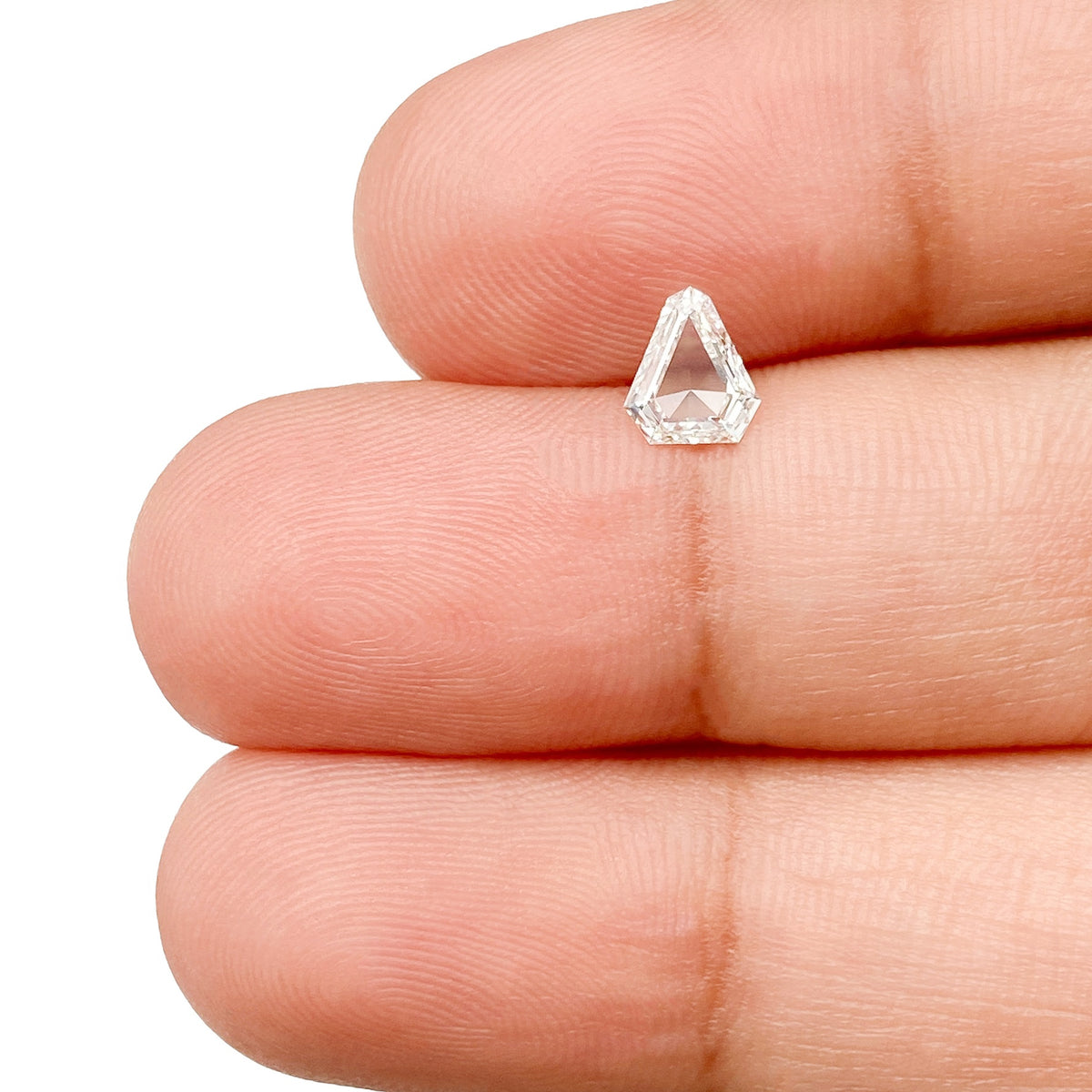 0.35ct | F/VVS2 Shield Shape Step Cut Diamond - Modern Rustic Diamond