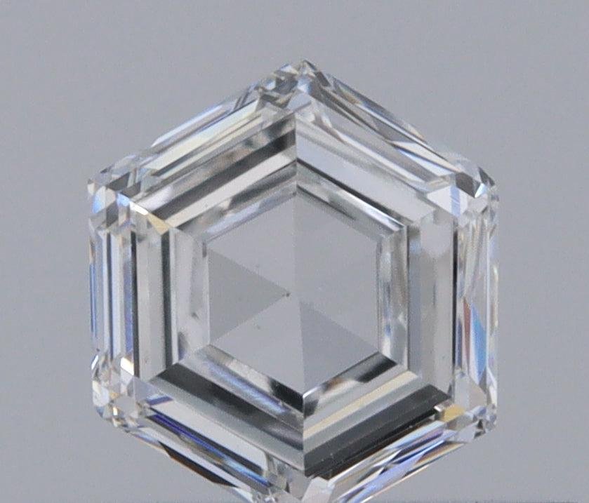 0.36ct | E/VS1 Hexagon Shape Step Cut Diamond - Modern Rustic Diamond
