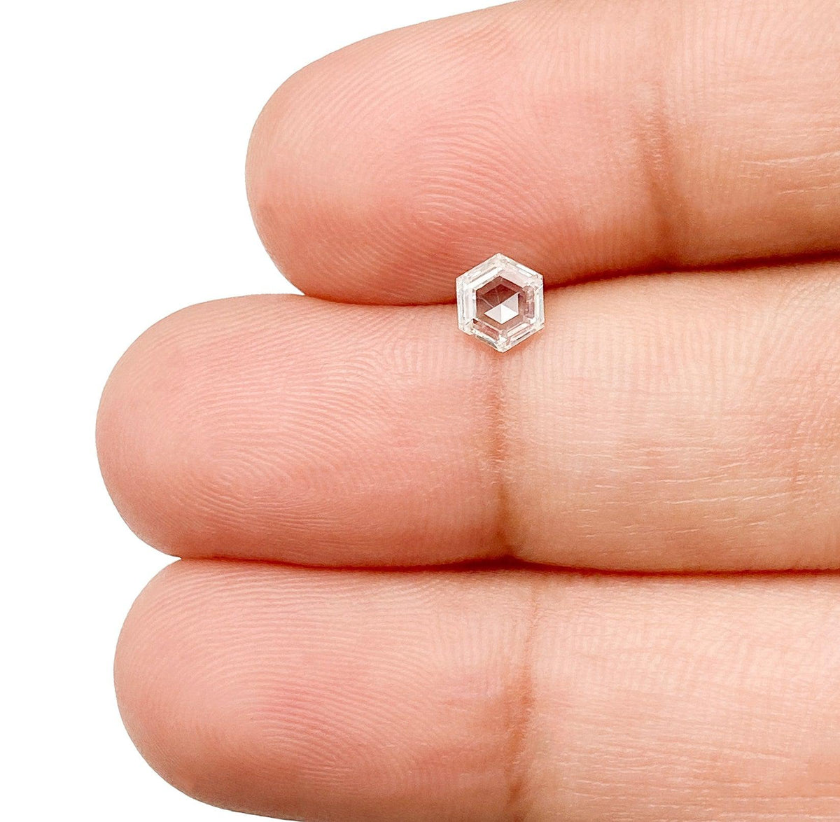 0.36ct | H/SI1 Hexagon Shape Step Cut Diamond - Modern Rustic Diamond