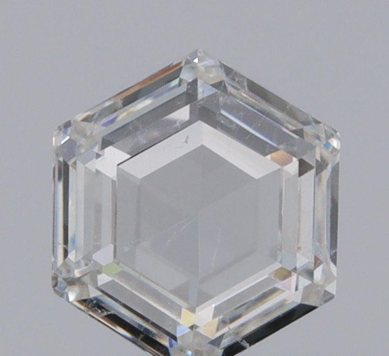 0.36ct | H/SI1 Hexagon Shape Step Cut Diamond - Modern Rustic Diamond
