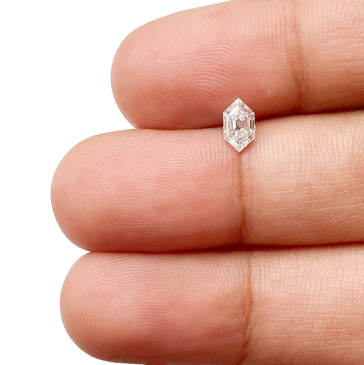 0.37ct | E/VVS1 Hexagon Shape Step Cut Diamond - Modern Rustic Diamond