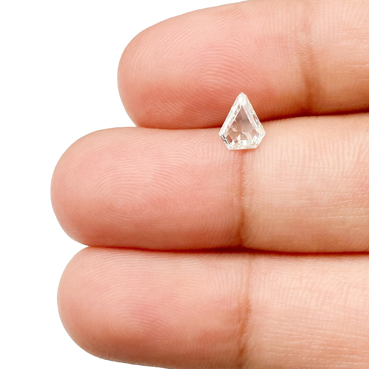 0.37ct | G/VS1 Shield Shape Step Cut Diamond - Modern Rustic Diamond