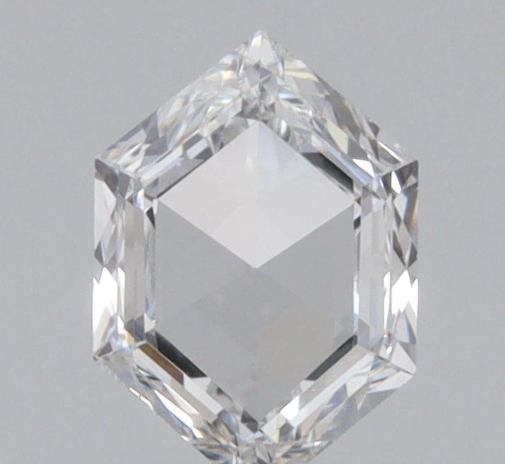 0.38ct | D/VS2 Hexagon Shape Step Cut Diamond - Modern Rustic Diamond