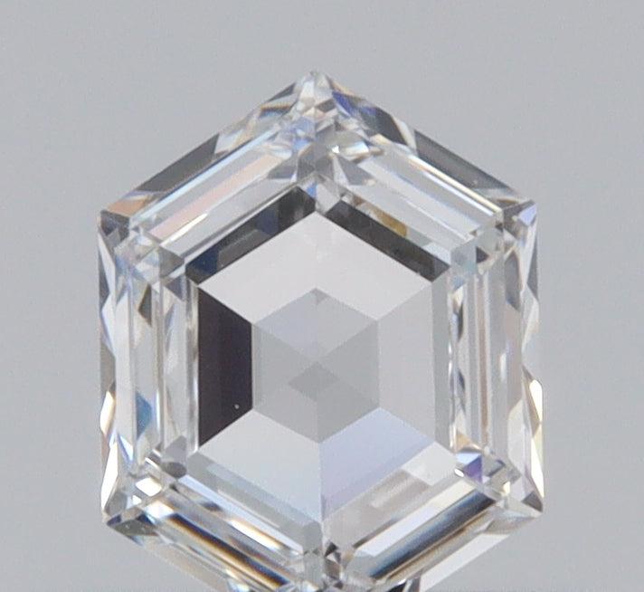 0.39ct | E/VVS2 Hexagon Shape Step Cut Diamond - Modern Rustic Diamond