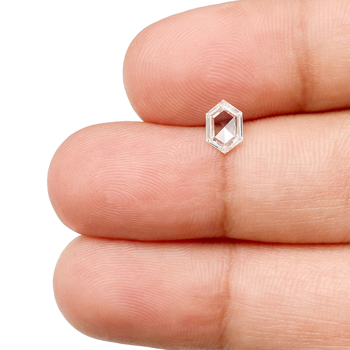 0.40ct | F/VS1 Hexagon Shape Step Cut Diamond - Modern Rustic Diamond