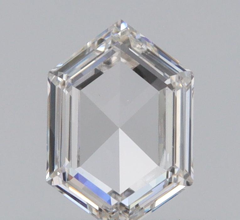 0.40ct | F/VS1 Hexagon Shape Step Cut Diamond - Modern Rustic Diamond