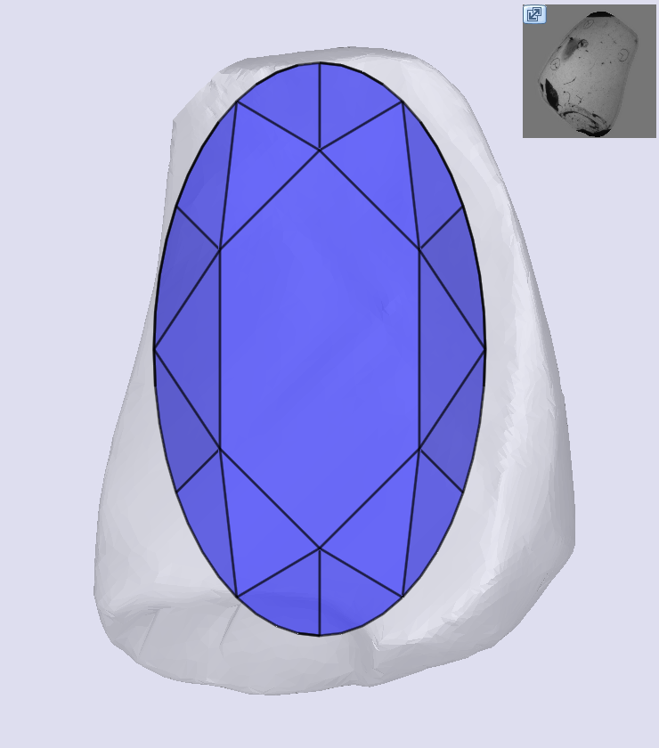 0.41ct | D/VS1 Oval Shape Rose Cut Diamond-Modern Rustic Diamond