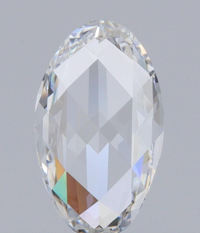 0.41ct | D/VS1 Oval Shape Rose Cut Diamond-Modern Rustic Diamond