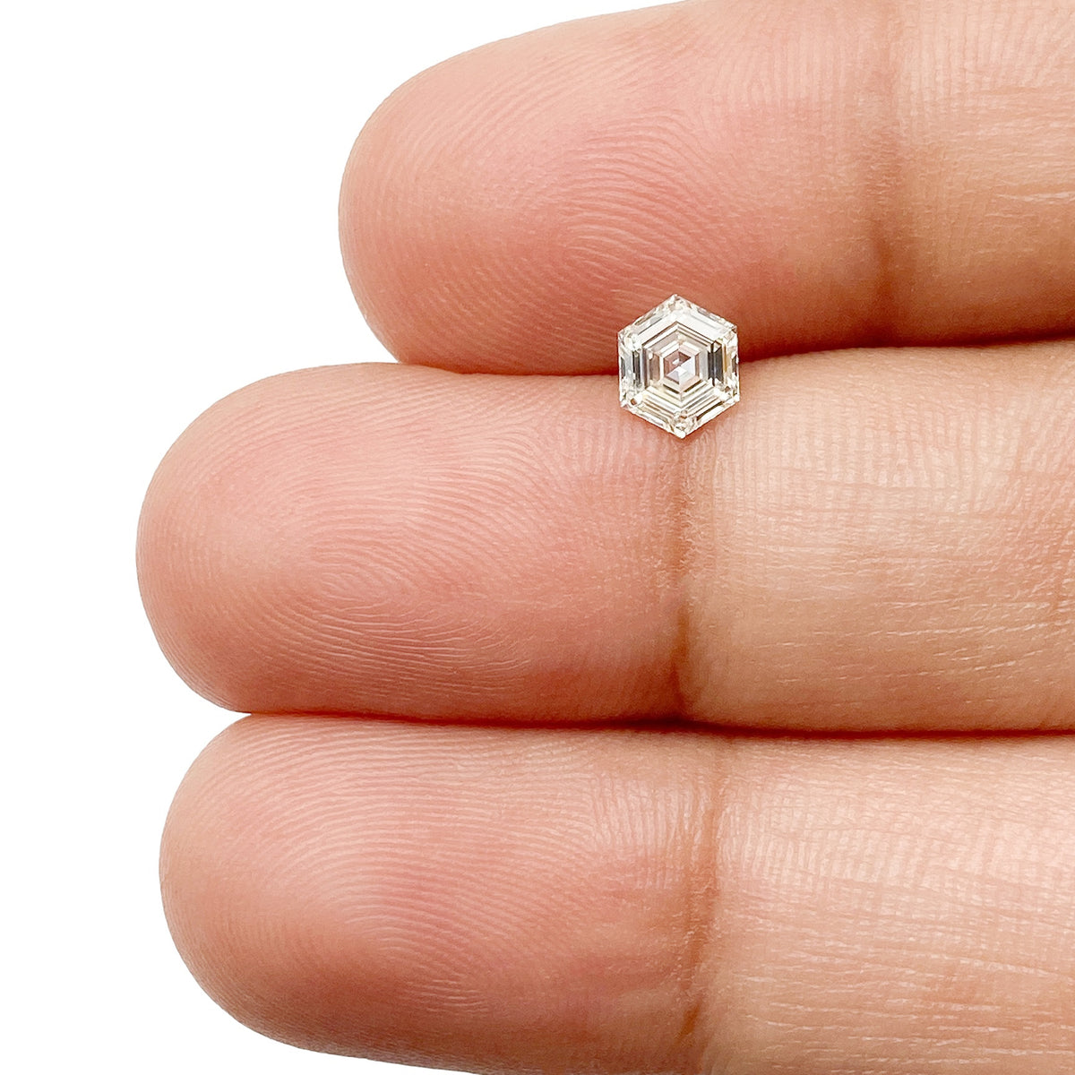 0.42ct | K/VS1 Hexagon Shape Step Cut Diamond - Modern Rustic Diamond
