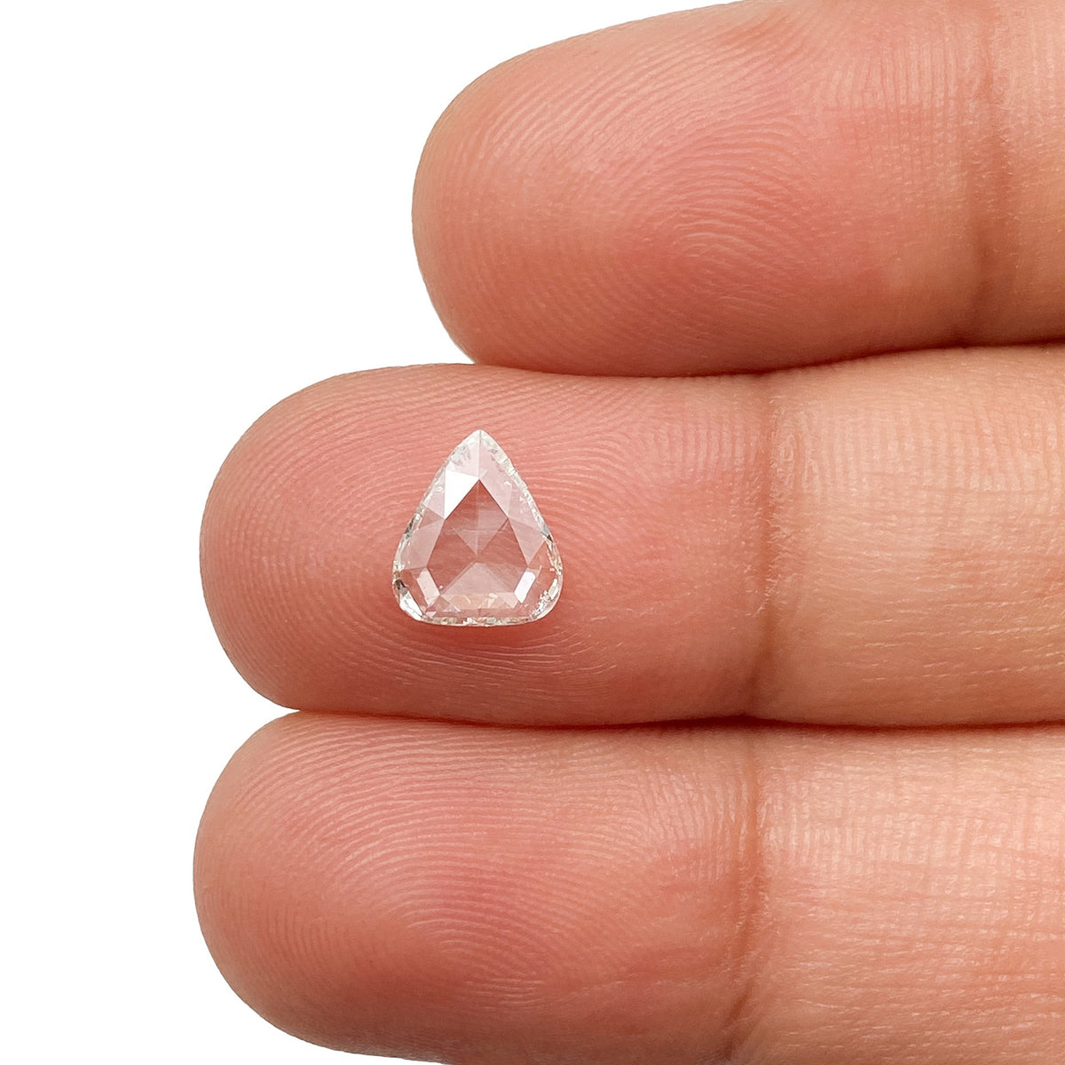 0.47ct | I/I2 Pear Shape Rose Cut Diamond - Modern Rustic Diamond