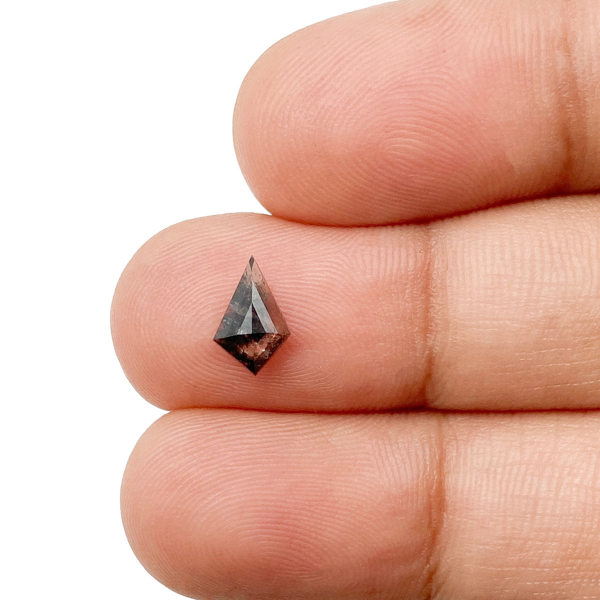 0.47ct | Salt & Pepper Kite Shape Step Cut Diamond - Modern Rustic Diamond
