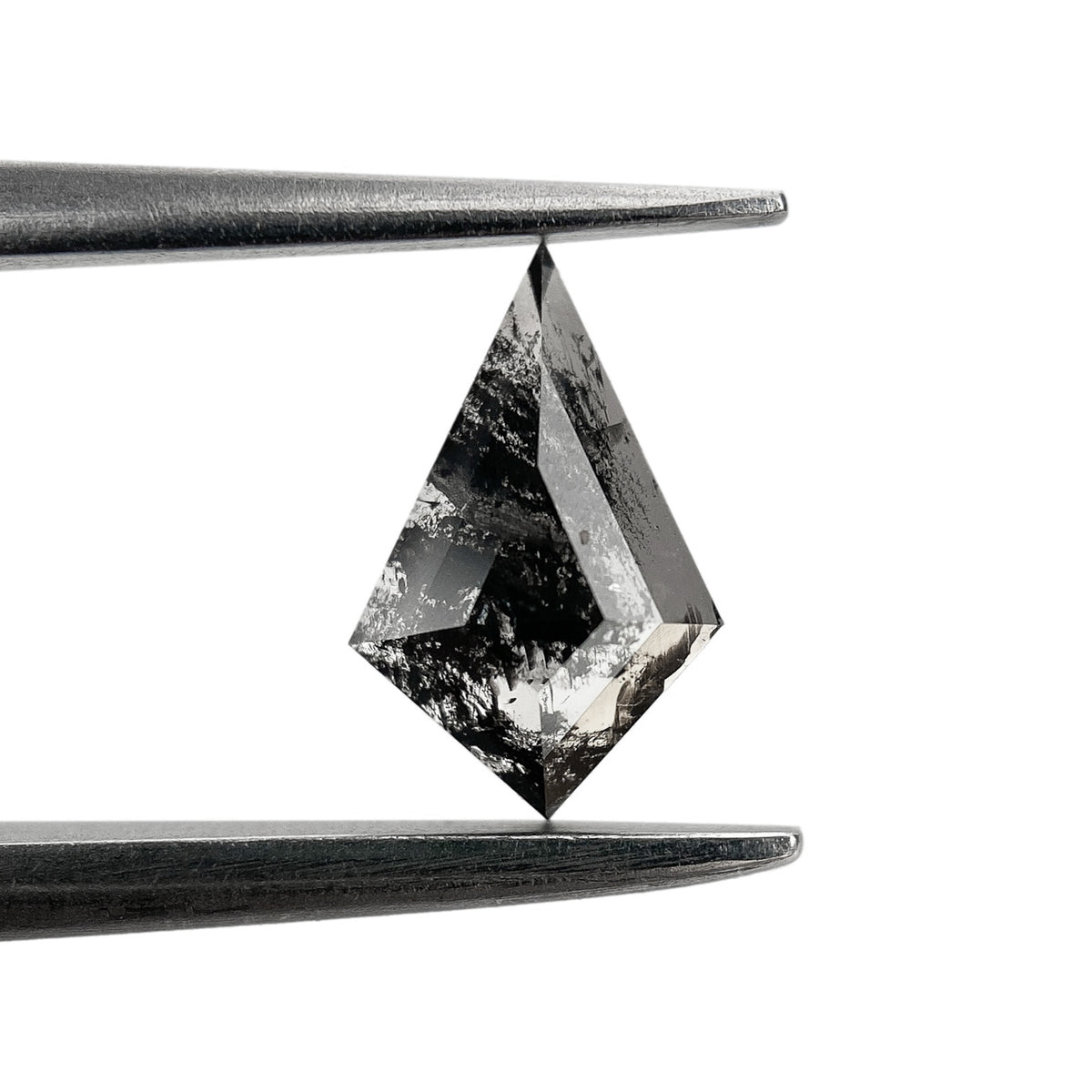 0.47ct | Salt & Pepper Kite Shape Step Cut Diamond - Modern Rustic Diamond