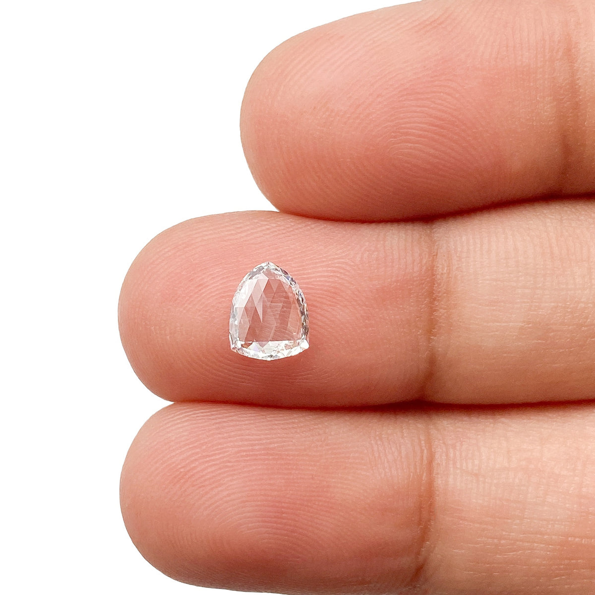 0.49ct | D/VVS2 Pear Shape Rose Cut Diamond - Modern Rustic Diamond