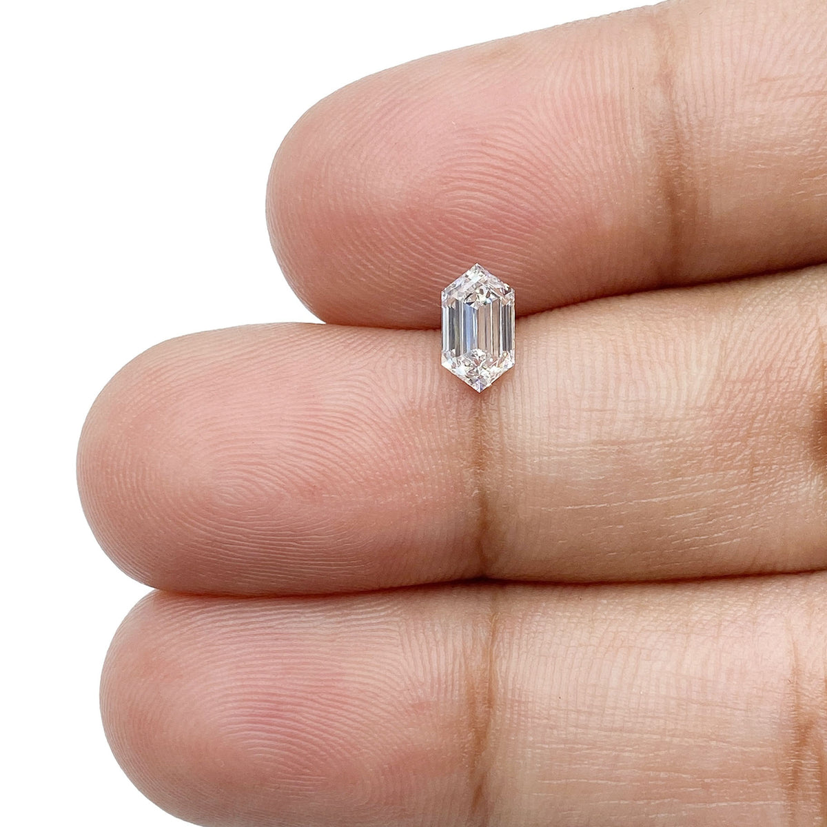 0.51ct | E/VS1 Hexagon Shape Step Cut Diamond (GIA) - Modern Rustic Diamond