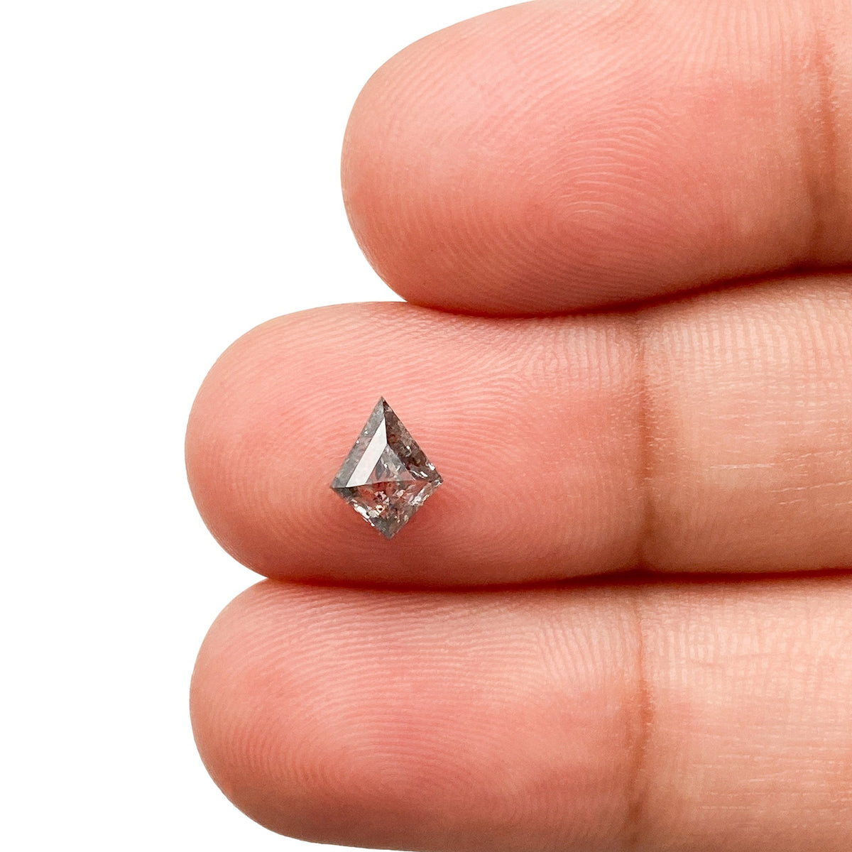 0.52ct | Salt & Pepper Kite Shape Step Cut Diamond - Modern Rustic Diamond