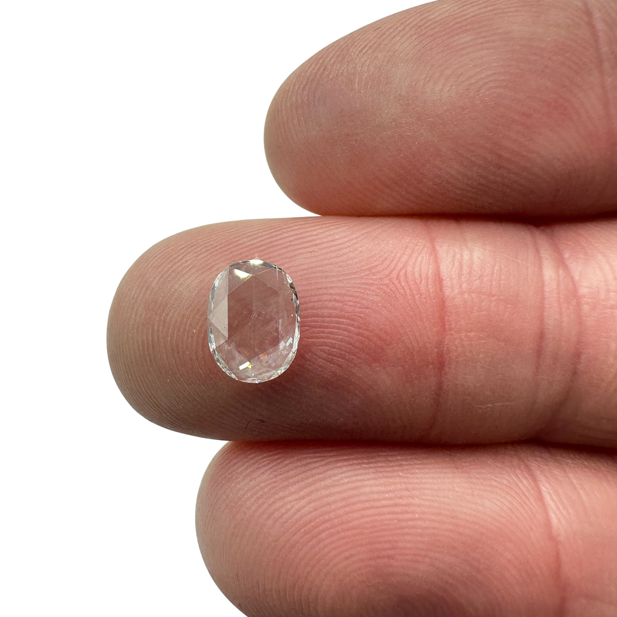 0.53ct | D/VVS2 Oval Shape Rose Cut Diamond - Modern Rustic Diamond