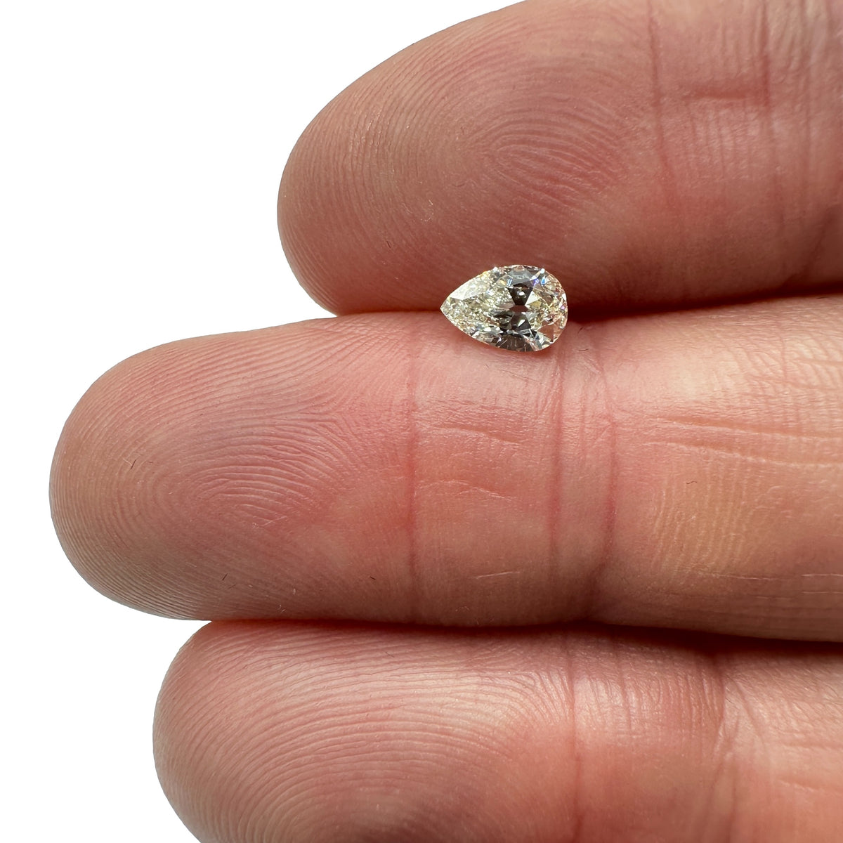 0.53ct | I-J/VS Pear Shape Old Mine Cut Diamond - Modern Rustic Diamond