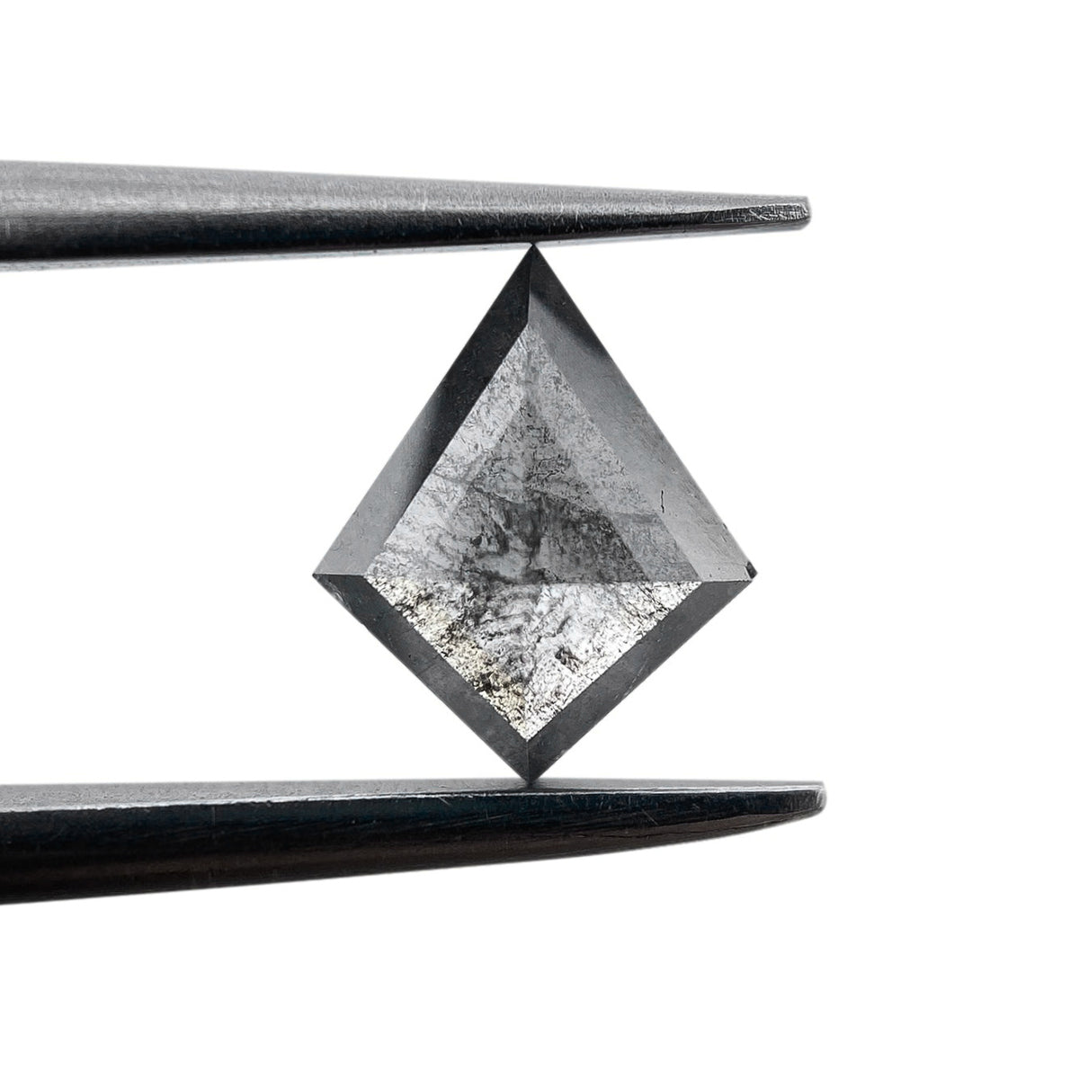 0.54ct | Salt & Pepper Kite Shape Rose Cut Diamond - Modern Rustic Diamond