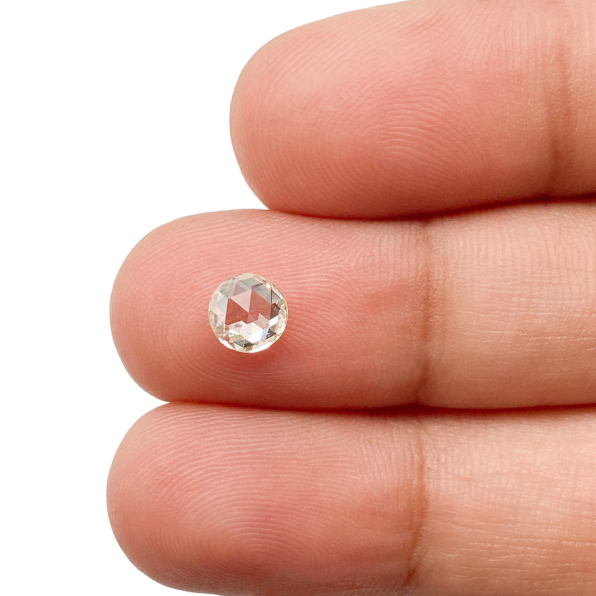 0.56ct | Light Color SI2 Round Shape Rose Cut Diamond - Modern Rustic Diamond
