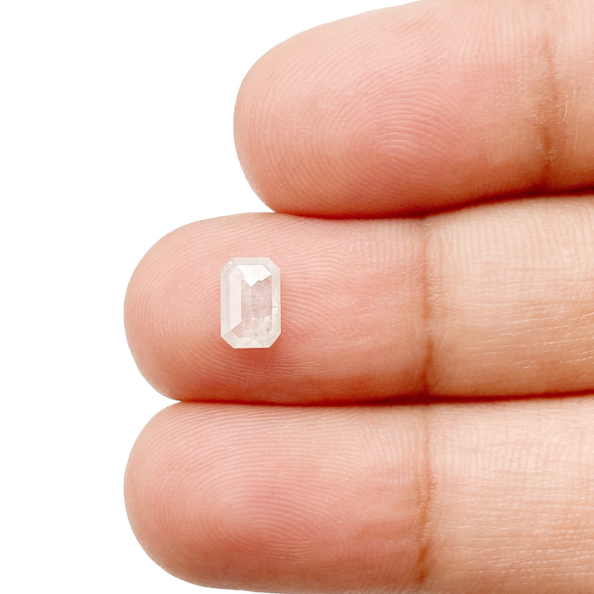 0.56ct | Rustic  Emerald Shape Rose Cut Diamond - Modern Rustic Diamond