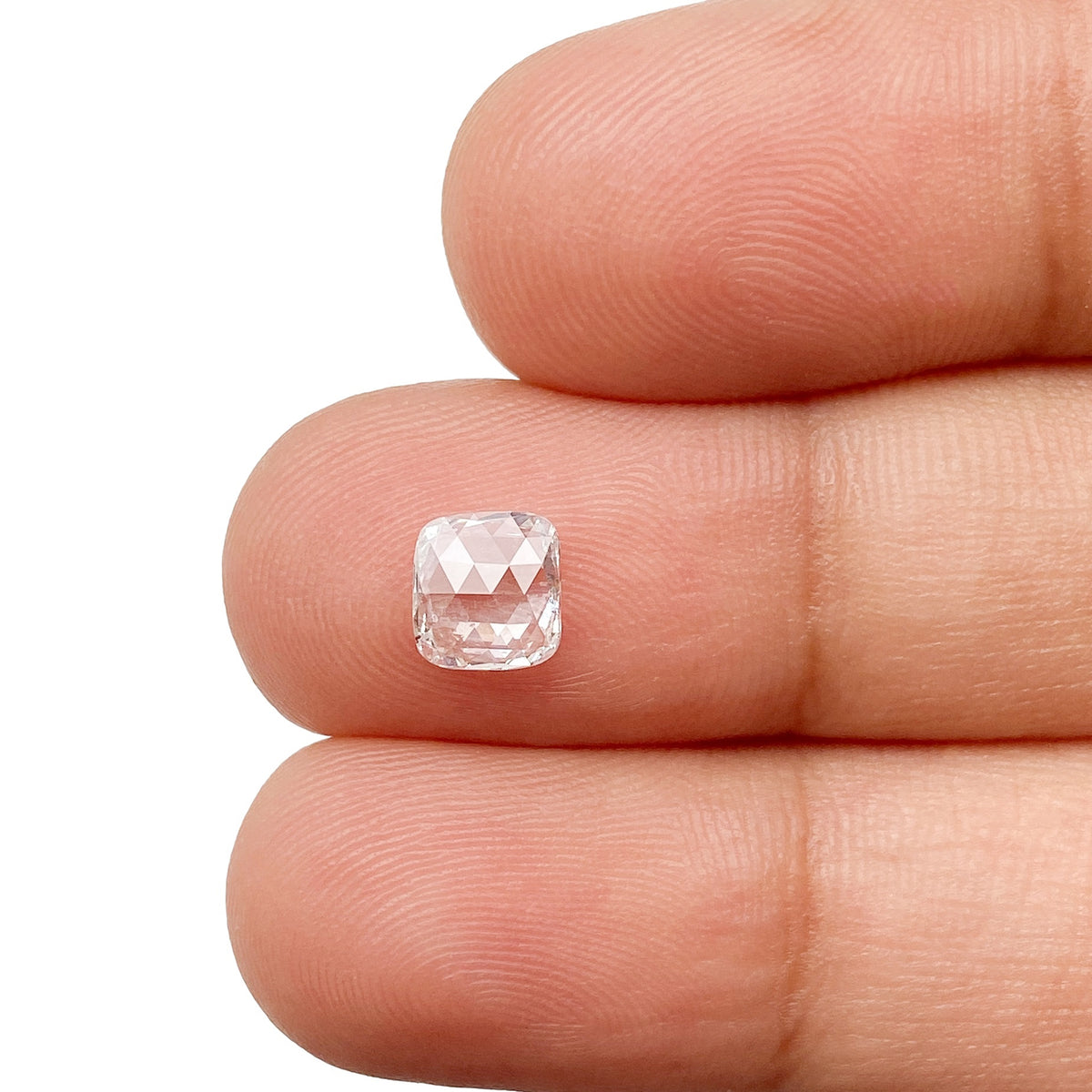 0.57ct | E/I2 Cushion Shape Rose Cut Diamond - Modern Rustic Diamond