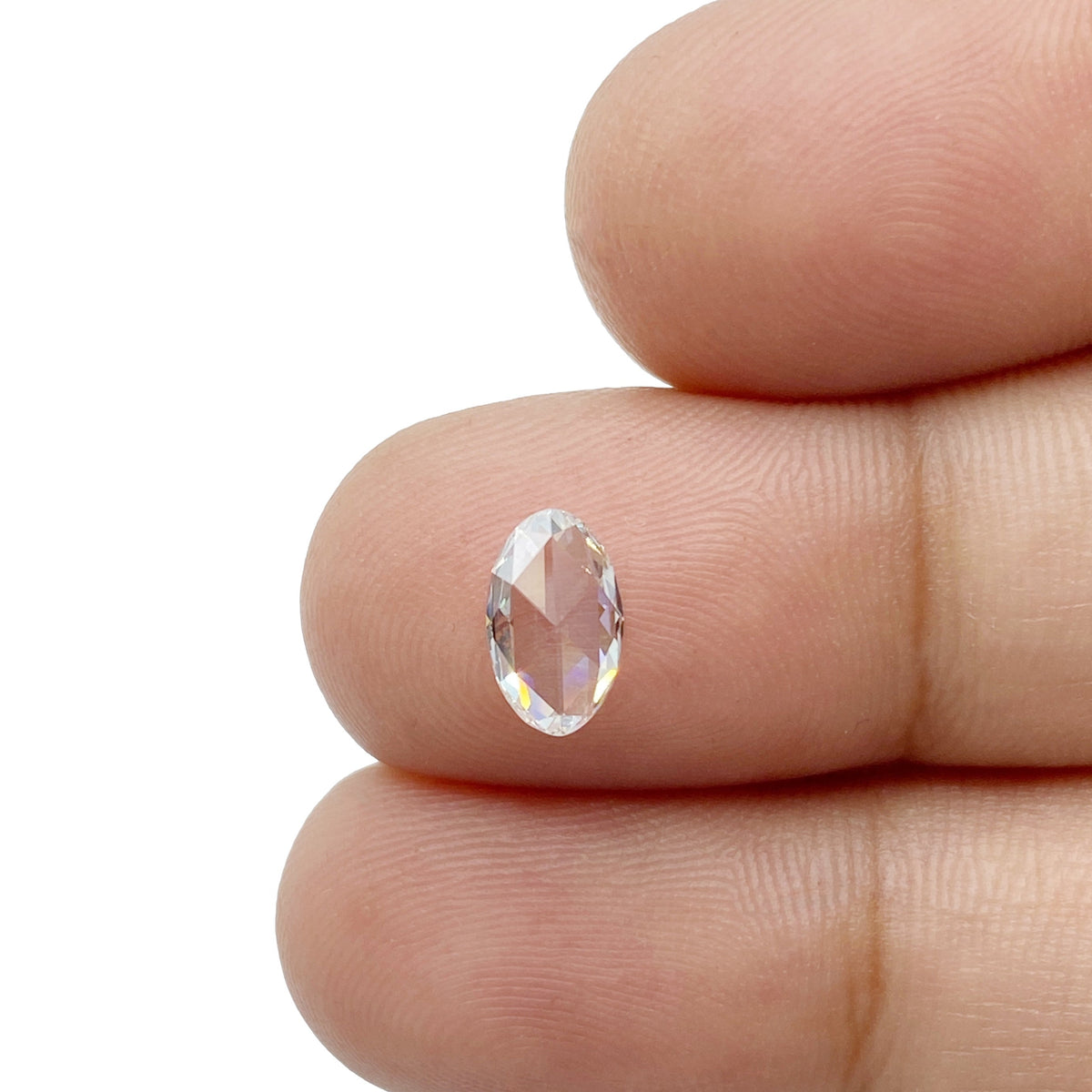 0.57ct | E/VVS2 Oval Shape Rose Cut Diamond-Modern Rustic Diamond