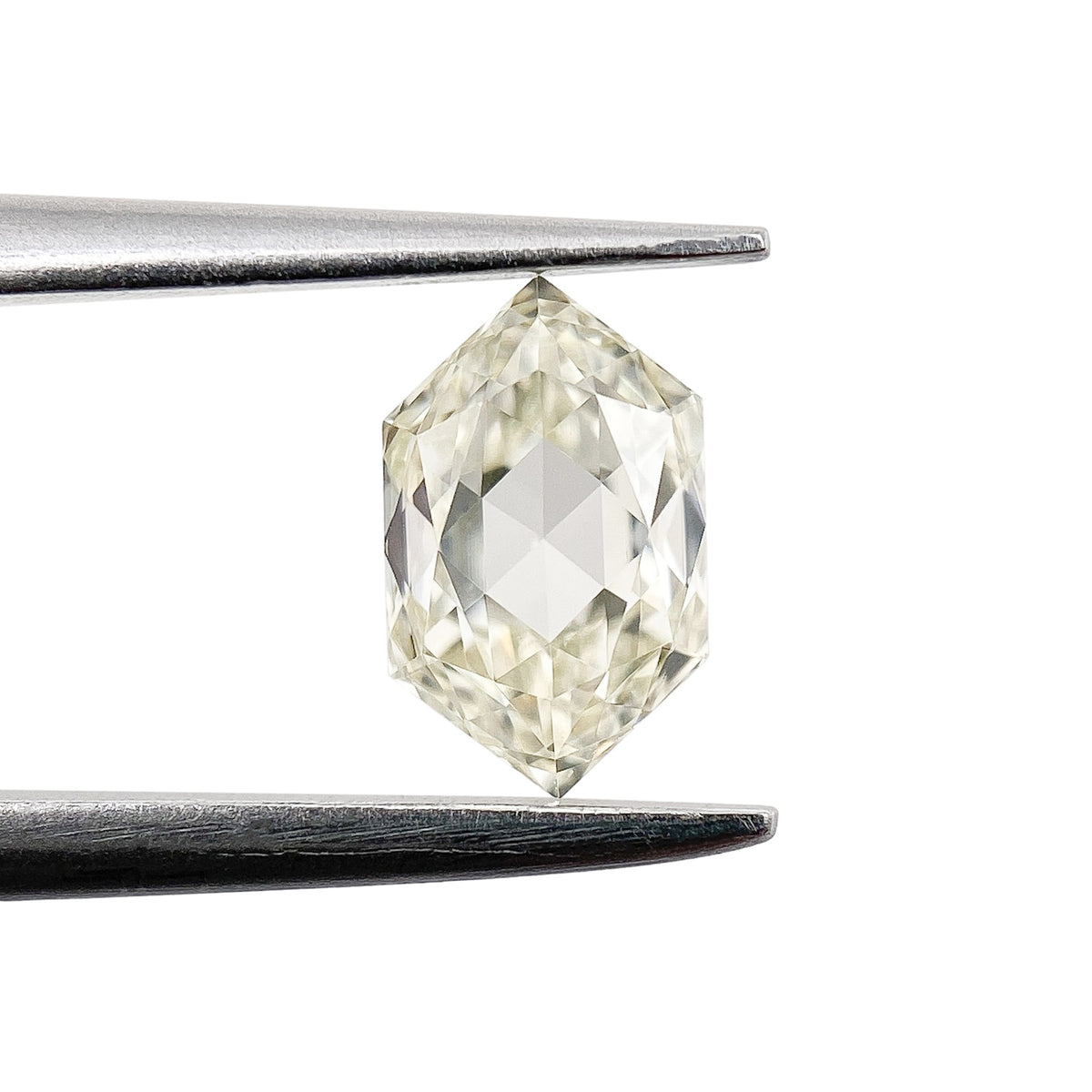 0.58ct | L/VS1 Hexagon Shape Rose Cut Diamond - Modern Rustic Diamond
