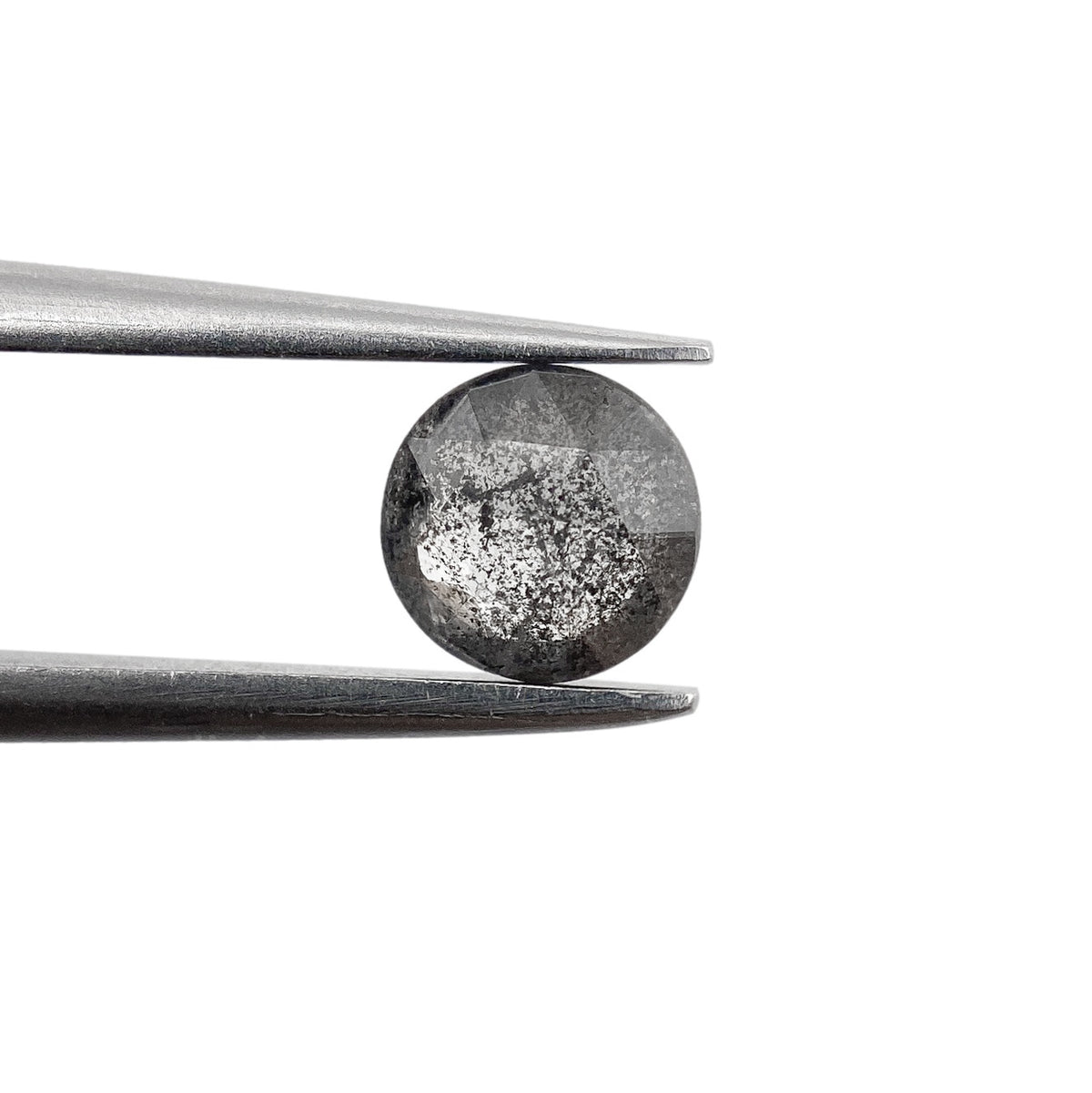 0.58ct | Salt & Pepper Round Shape Rose Cut Diamond - Modern Rustic Diamond