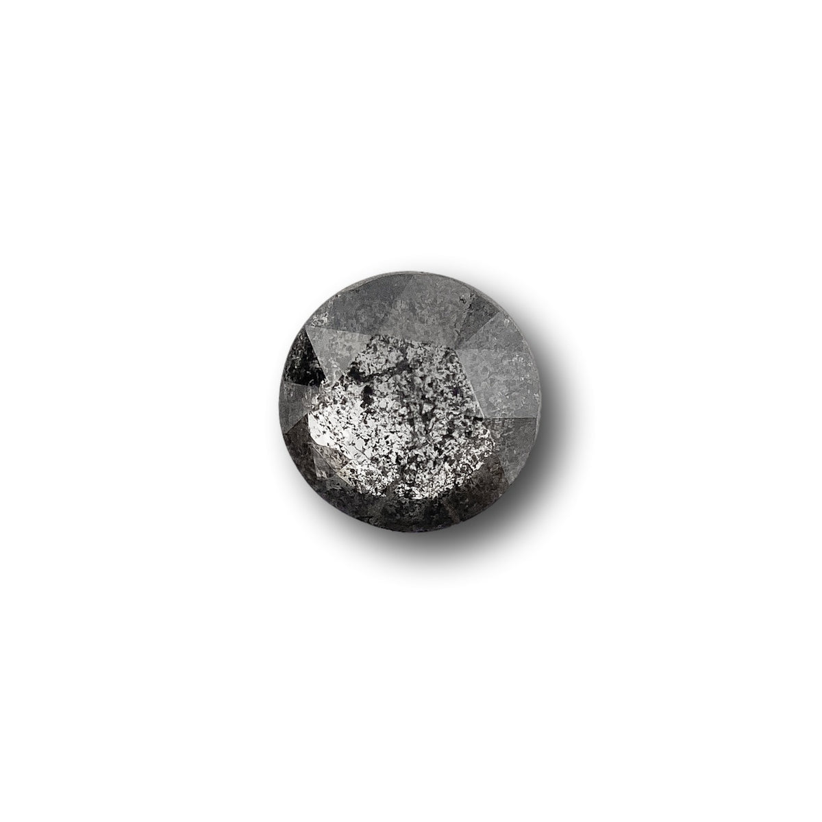 0.58ct | Salt & Pepper Round Shape Rose Cut Diamond - Modern Rustic Diamond