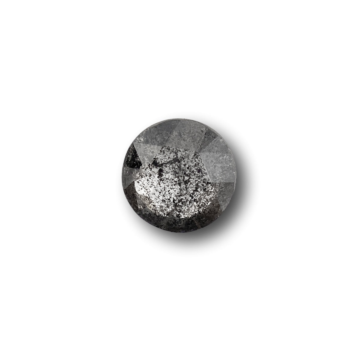 0.58ct | Salt & Pepper Round Shape Rose Cut Diamond - Modern Rustic Diamond
