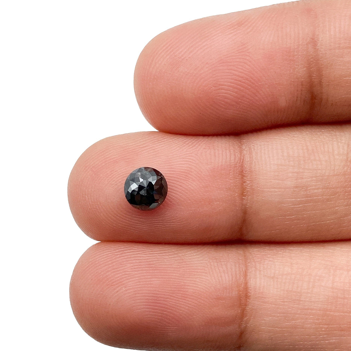 0.59ct | Black/ Round Shape Rose Cut Diamond-Modern Rustic Diamond