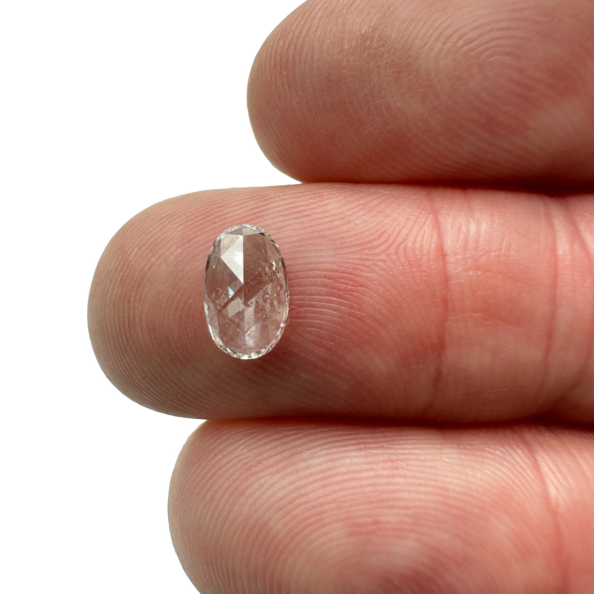 0.59ct | E/VS1 Oval Shape Rose Cut Diamond (GIA) - Modern Rustic Diamond