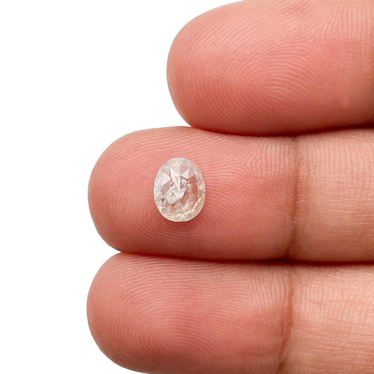0.61ct | Rustic  Oval Shape Rose Cut Diamond - Modern Rustic Diamond