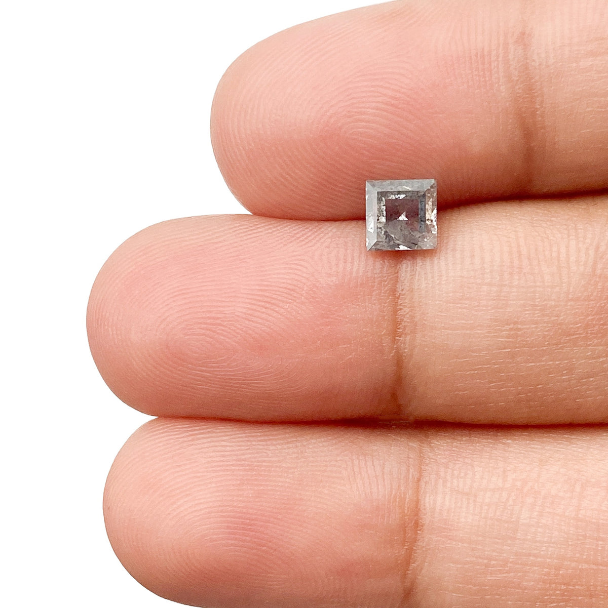 0.62ct | Salt & Pepper Lozenge Shape Step Cut Diamond - Modern Rustic Diamond