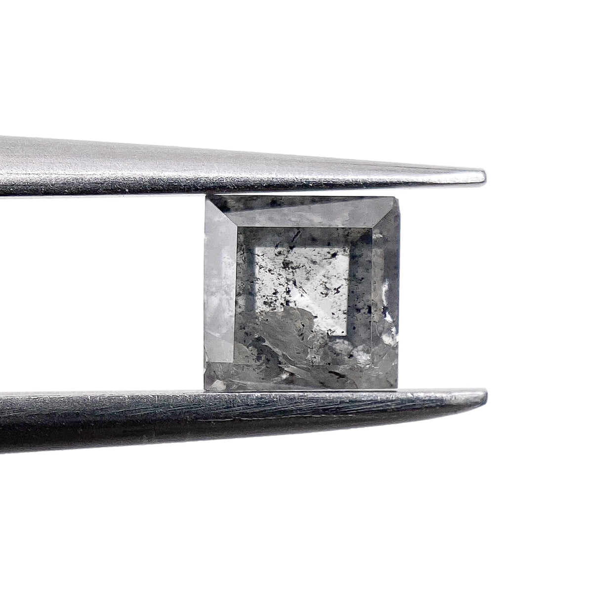 0.62ct | Salt & Pepper Lozenge Shape Step Cut Diamond - Modern Rustic Diamond