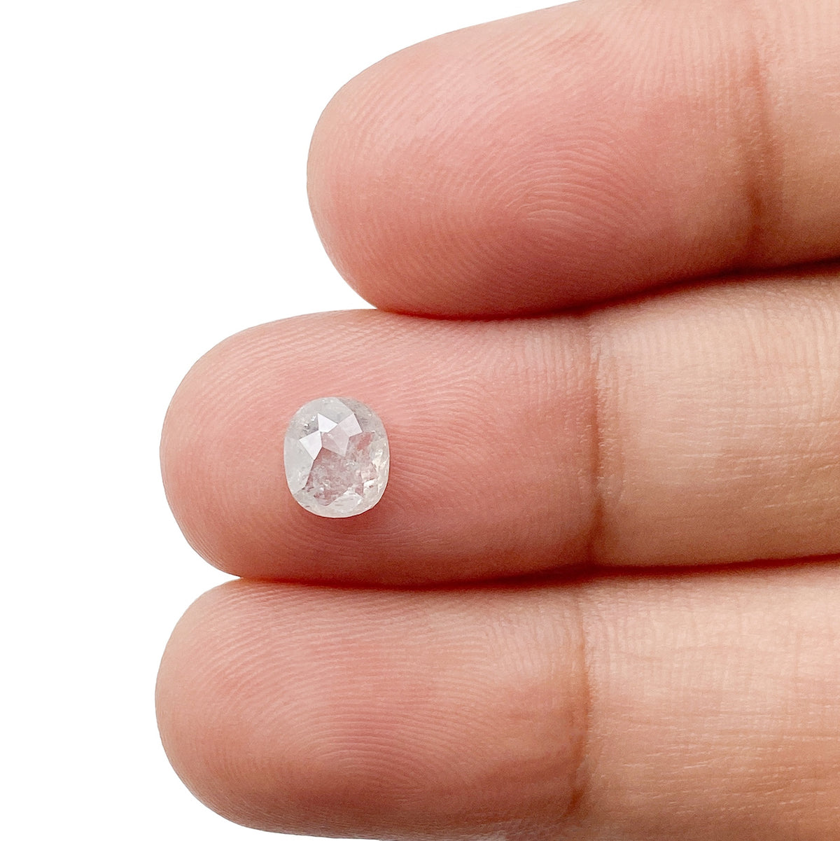 0.62ct | Rustic  Oval Shape Rose Cut Diamond - Modern Rustic Diamond