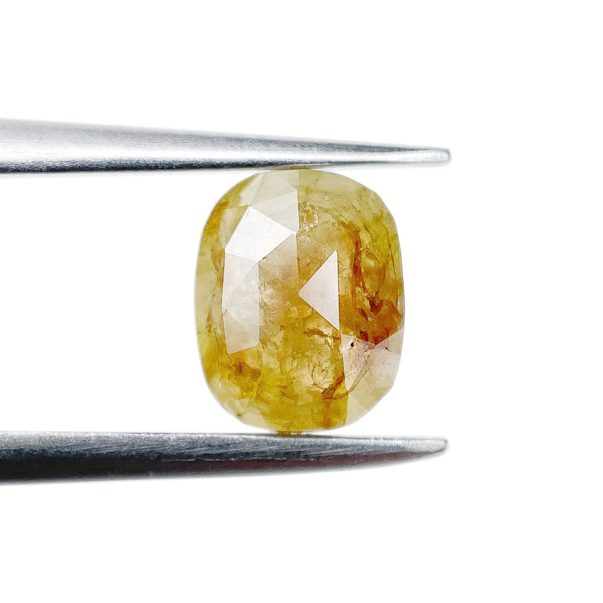 0.63ct | Salt & Pepper Cushion Shape Rose Cut Diamond - Modern Rustic Diamond