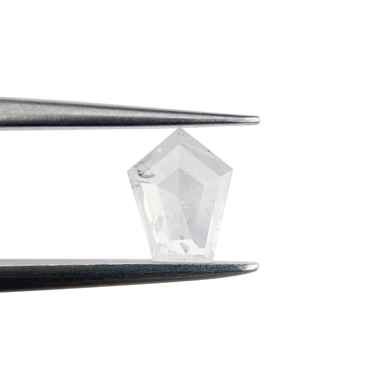 0.63ct | Salt & Pepper Shield Shape Rose Cut Diamond - Modern Rustic Diamond