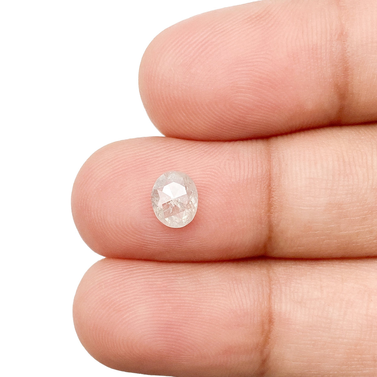 0.66ct | Rustic  Oval Shape Rose Cut Diamond - Modern Rustic Diamond