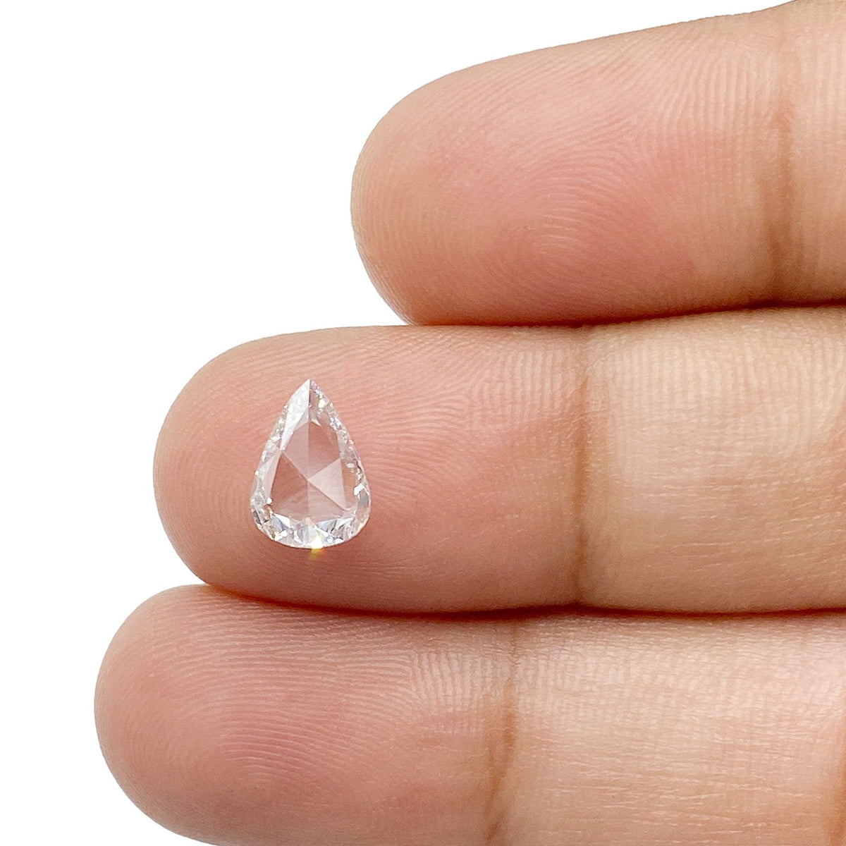 0.67ct | E/VS2 Pear Shape Rose Cut Diamond (GIA)-Modern Rustic Diamond