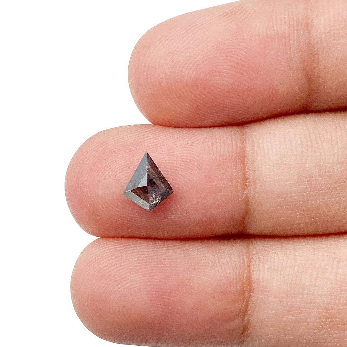 0.67ct | Salt & Pepper Kite Shape Step Cut Diamond - Modern Rustic Diamond