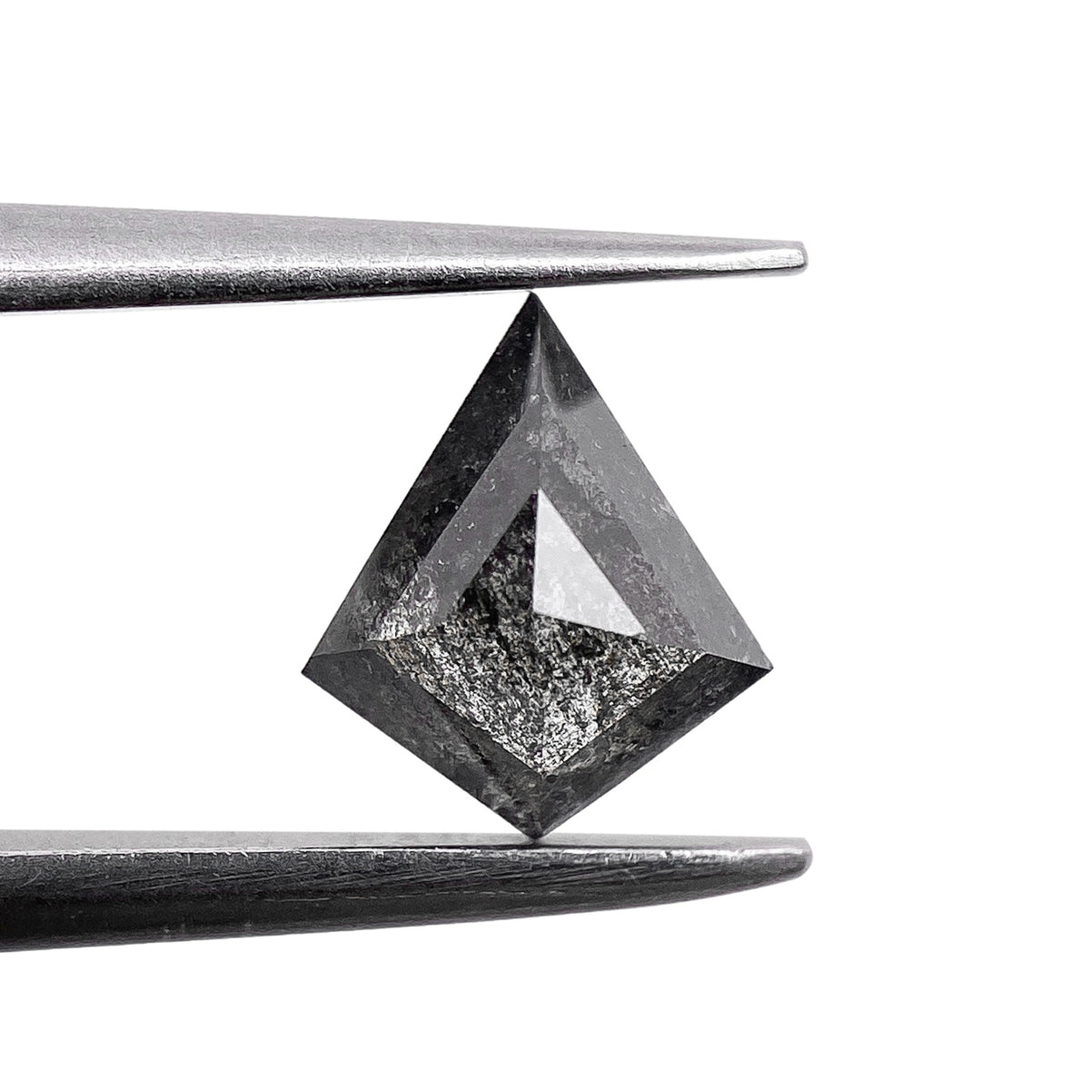 0.67ct | Salt & Pepper Kite Shape Step Cut Diamond - Modern Rustic Diamond