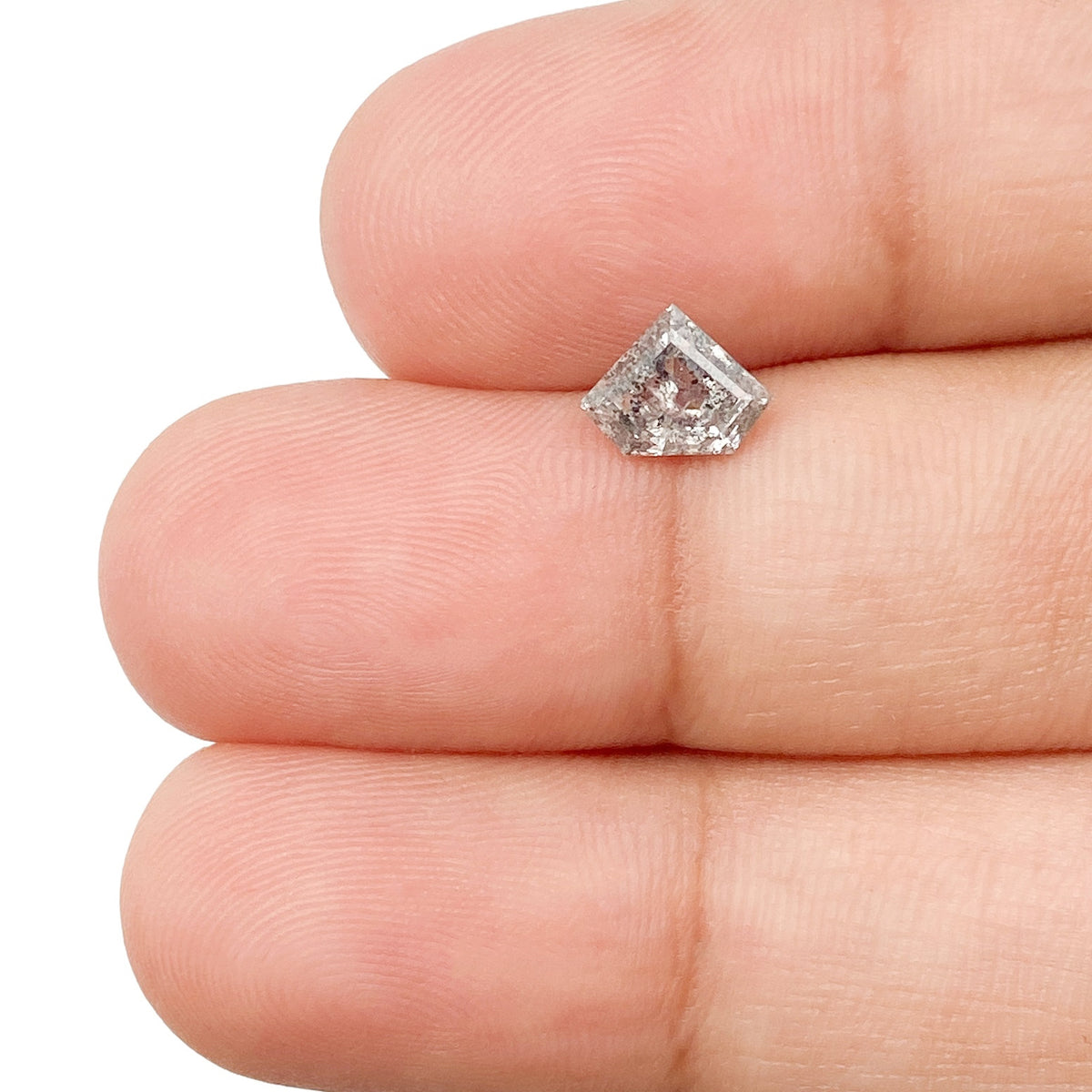0.68ct | Rustic Shield Shape Step Cut Diamond - Modern Rustic Diamond