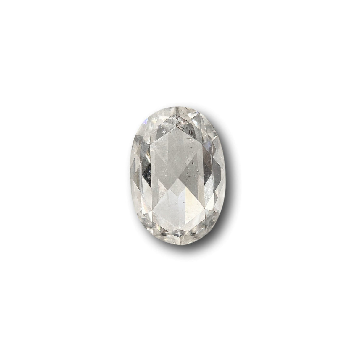 0.69ct | D/SI1 Oval Shape Rose Cut Diamond-Modern Rustic Diamond